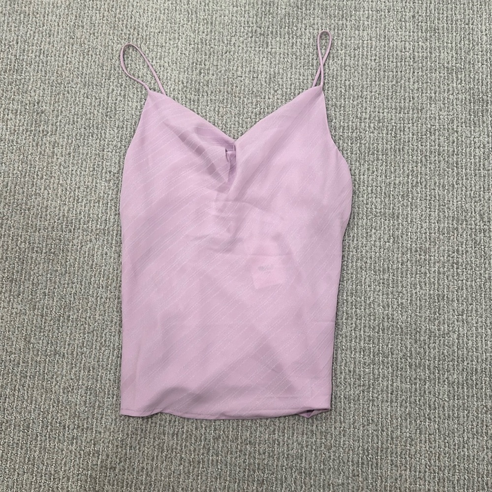 Lavender cowl neck tank top with adjustable straps extra small
